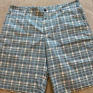 Men's Adidas Climalite Plaid Golf Shorts